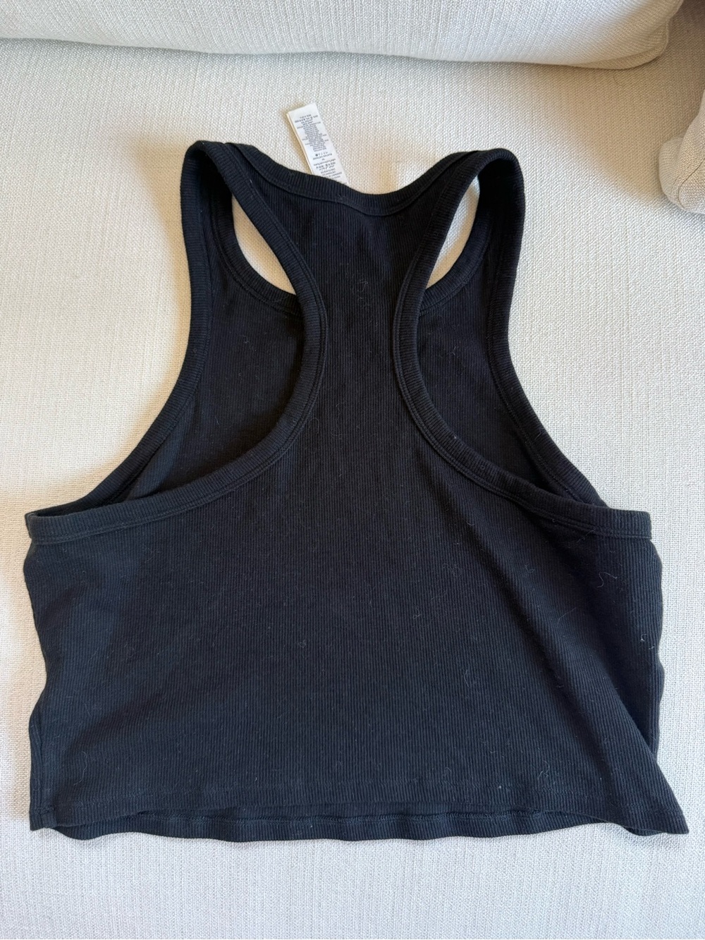 NWT Alo Aspire Tank Black Cropped Tank Workout Training Athleisure Jisoo L - Picture 7 of 7